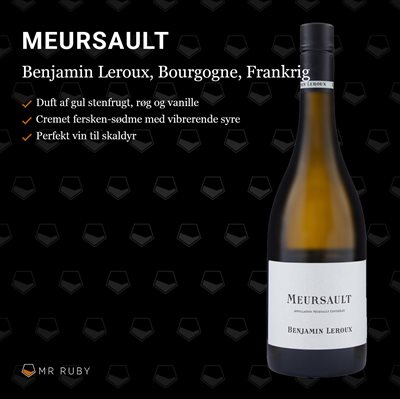 2022 Meursault, Benjamin Leroux, Bourgogne, Frankrig